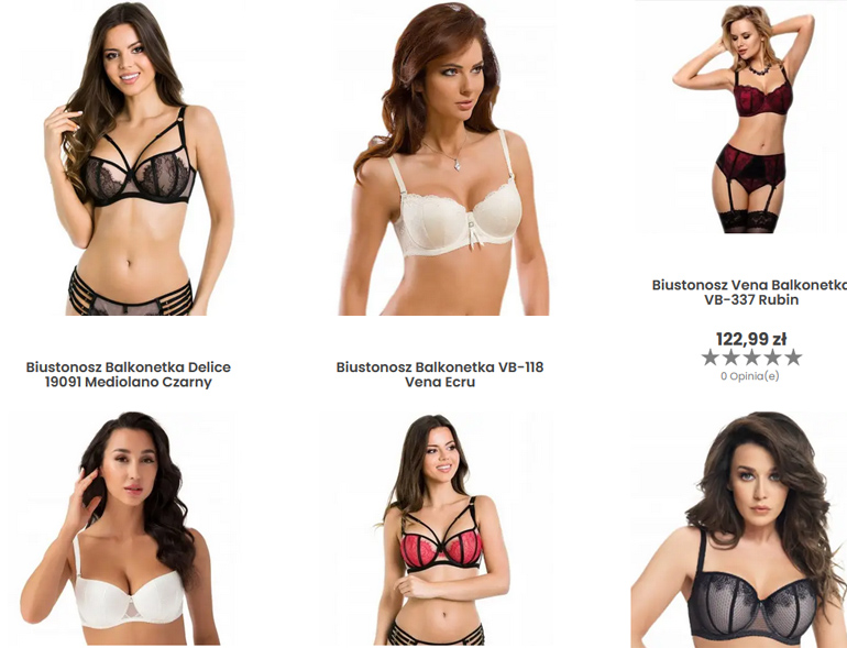 biustonosze balkonetki